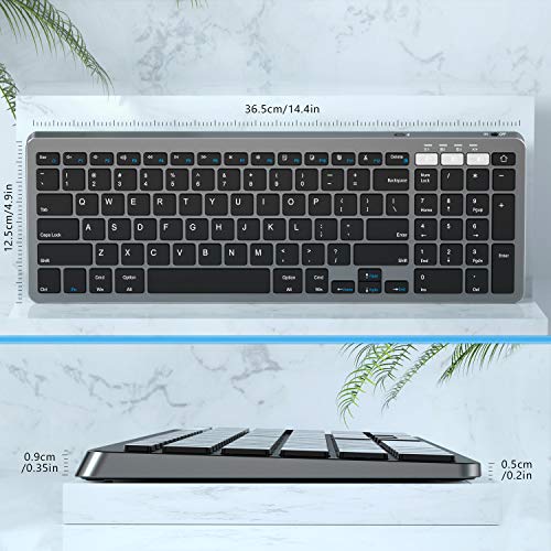 MultiDevice Bluetooth Keyboard for Mac OS/Windows/iOS/Android, seenda