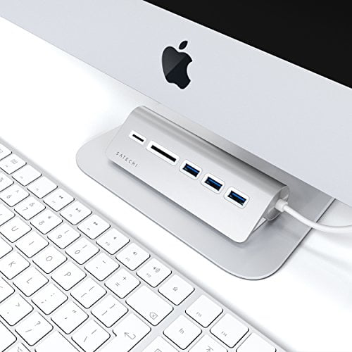 Satechi TypeC Aluminum USB Hub & Micro/SD Card Reader Compatible with 2020 MacBook Pro, 2020