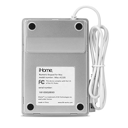 iHome Wired USB Numeric Keypad for Apple Mac iMac MacBook Pro/Air